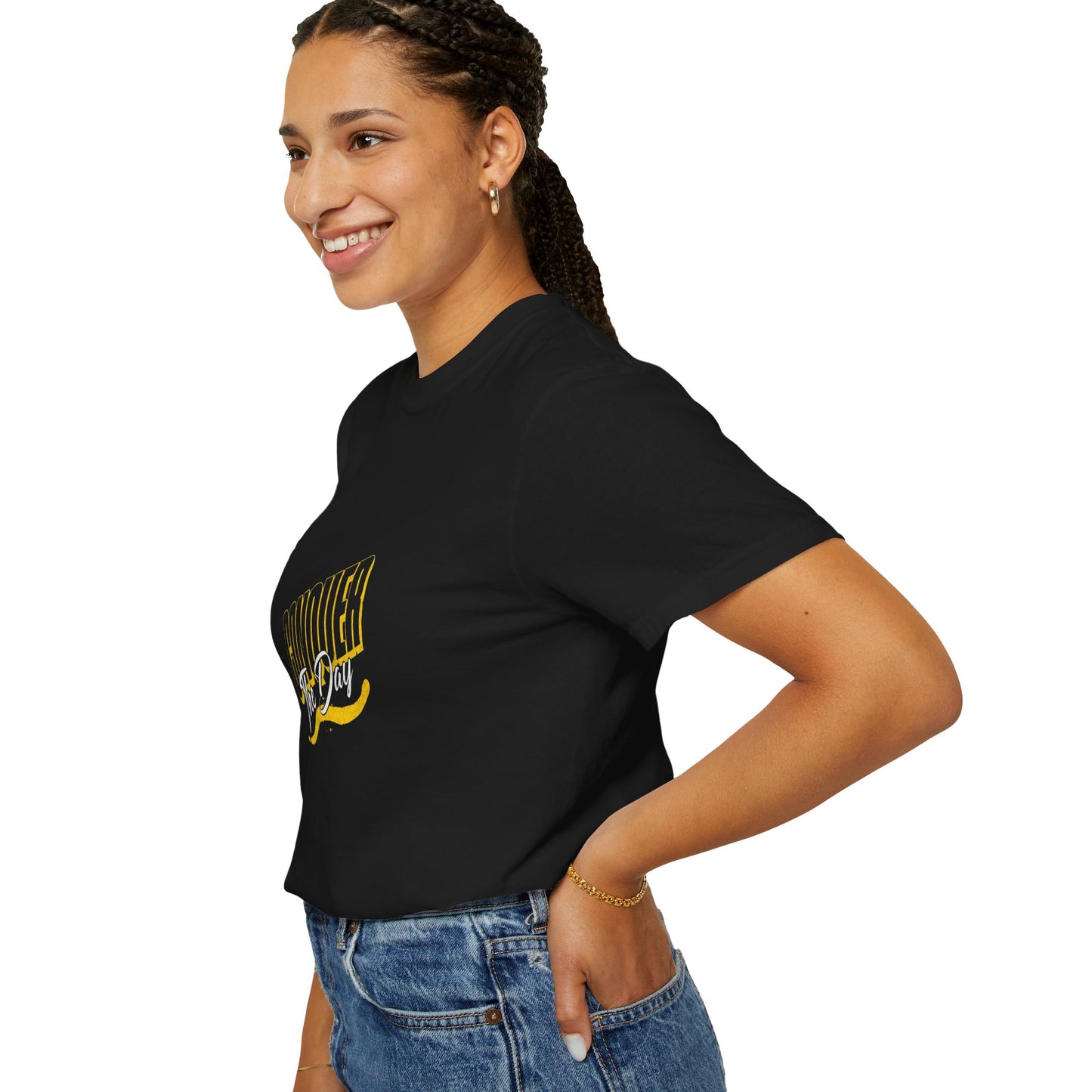 "Conquer the Day" Motivational Unisex Garment-Dyed T-Shirt