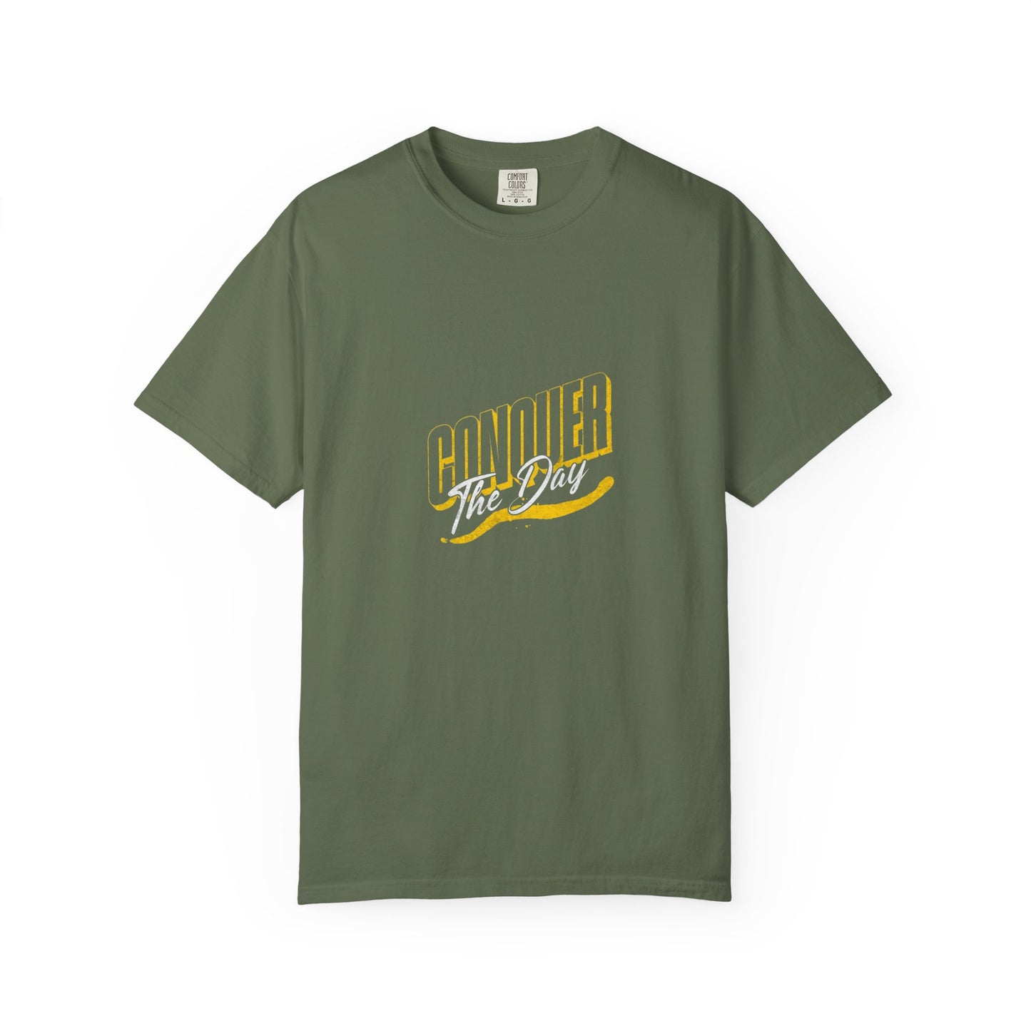 "Conquer the Day" Motivational Unisex Garment-Dyed T-Shirt