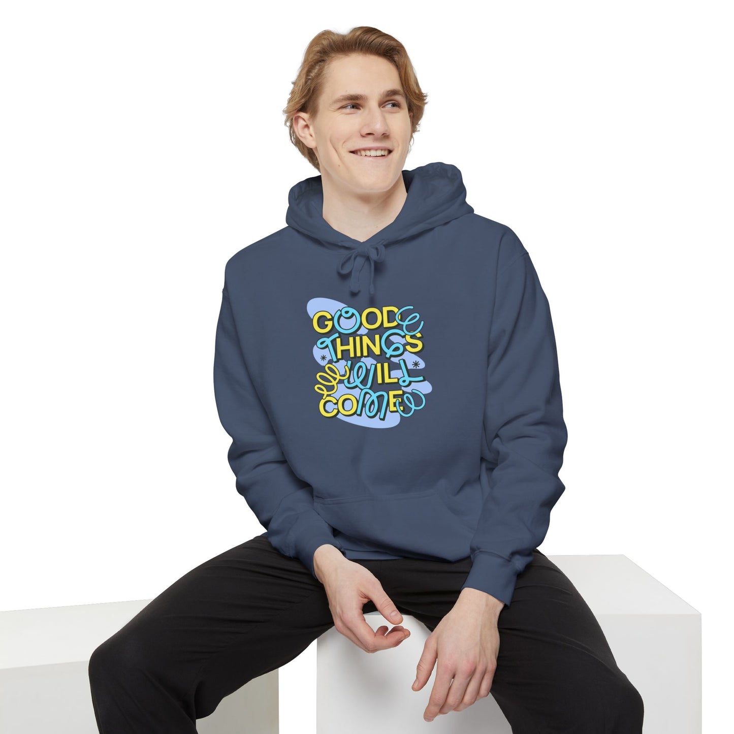 Good Things Unisex Garment-Dyed Hoodie