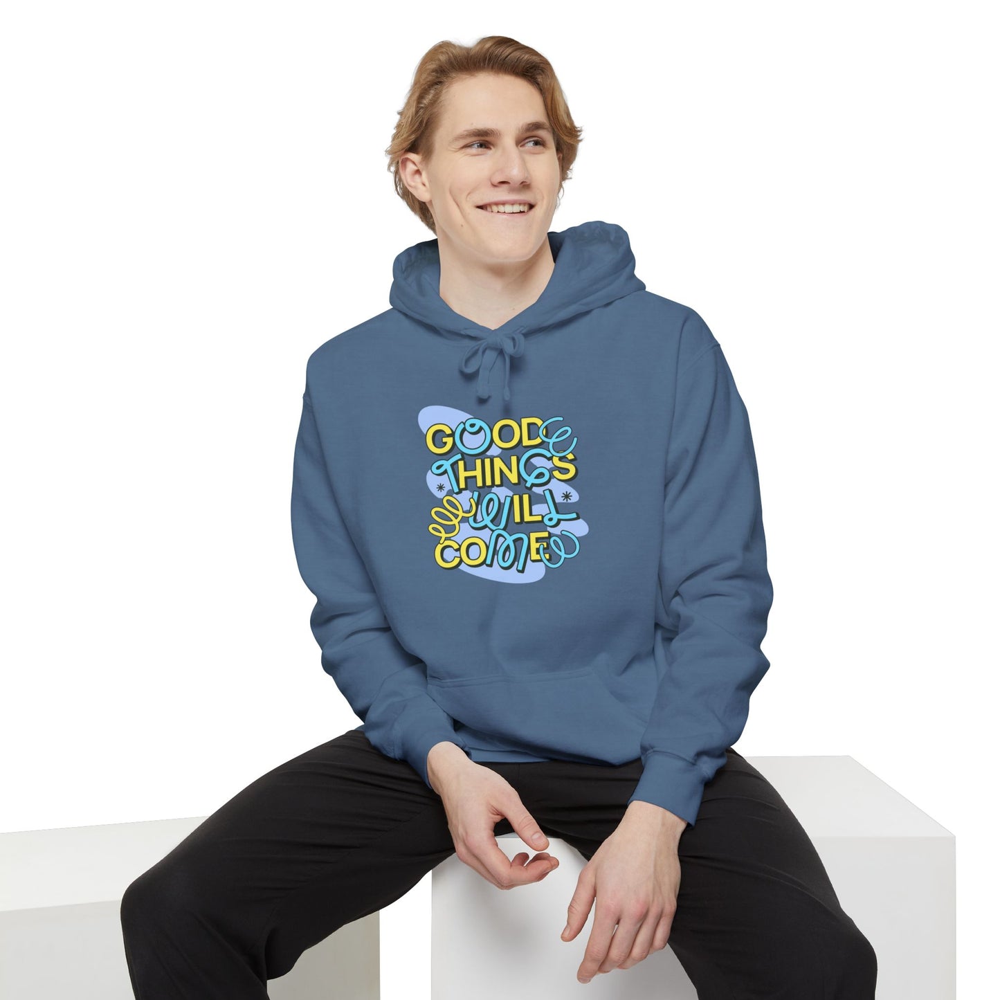 Good Things Unisex Garment-Dyed Hoodie