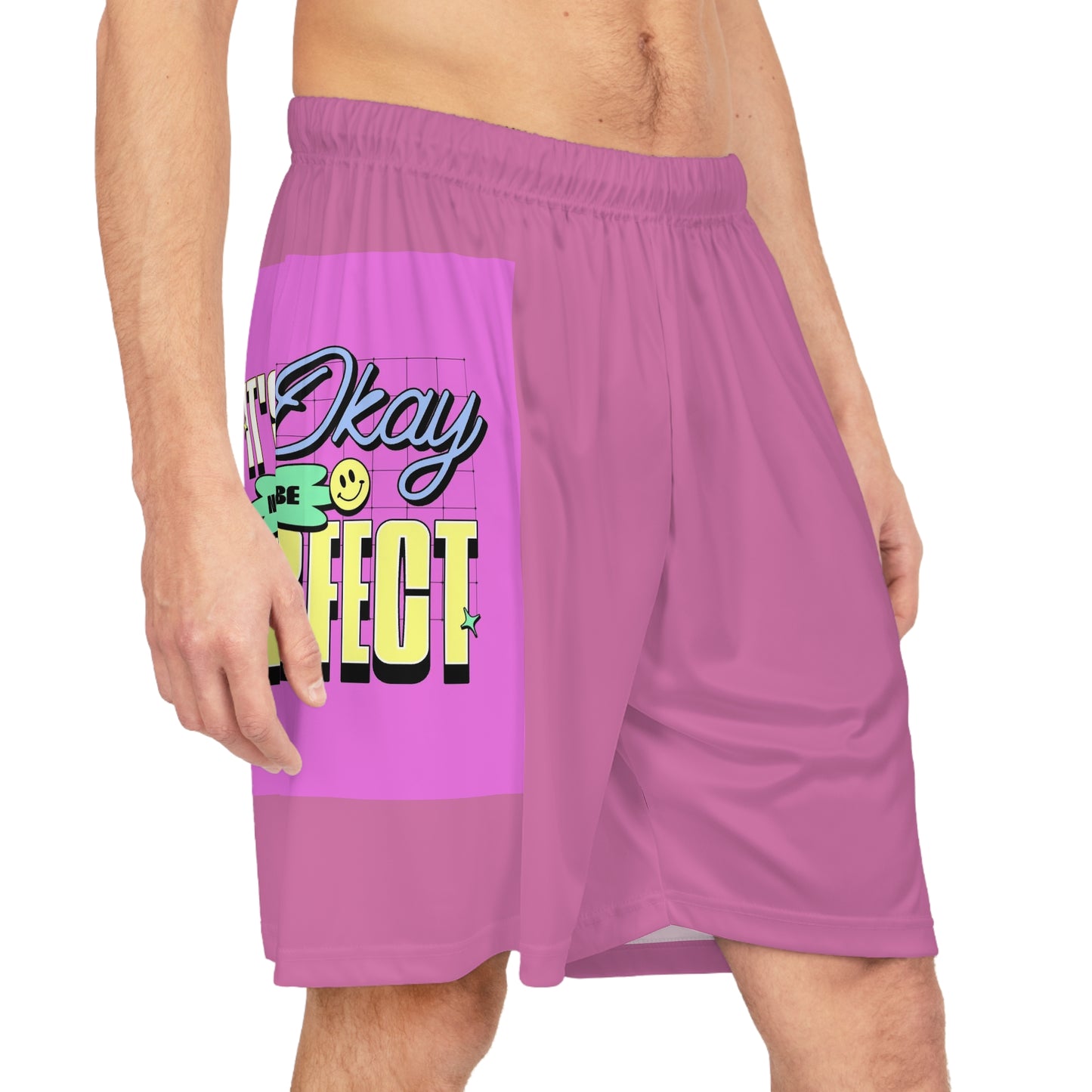 "OK, Not to be perfect" Trendy Basketball shorts - Bold Theory