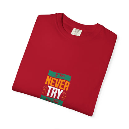 T-Shirt — Vintage-Inspired 'Never' Graphic Tee (Green & Orange)