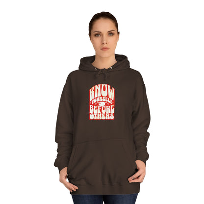 Know Yourself Unisex College Hoodie