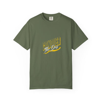 "Conquer the Day" Motivational Unisex Garment-Dyed T-Shirt