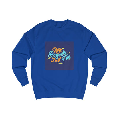 Model wearing No Regrets sweatshirt 